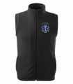 Kamizelka unisex lekarz logo eskulap z tłem ebony grey.jpg