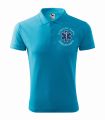 203 Koszulka polo dowolny napis logo z tłem turkus DOWOLNY NAPIS.jpg