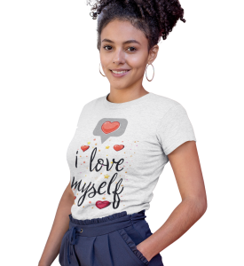 Koszulka damska z nadrukiem I love myself