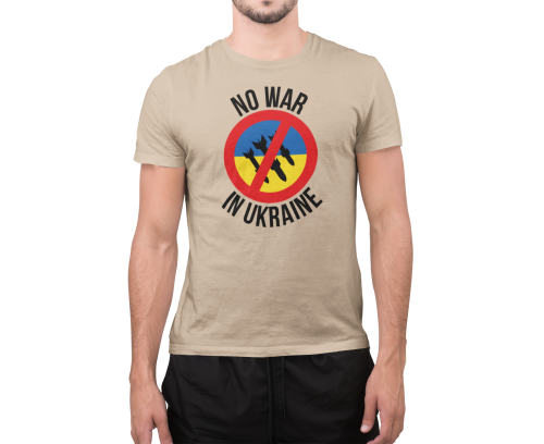 Koszulka tshirt No War in Ukraina biała.png