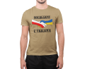 Koszulka tshirt solidarni z Ukrainą no war piaskowa.png