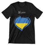 Koszulka męska solidarni z Ukrainą serce Ukraina