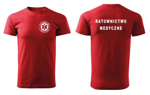 Koszulki męskie medyczne ratownictwo medyczne czerwona.jpg