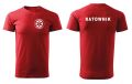 Koszulka męska bawełniana medyczna tshirt Ratownik czerwona.jpg