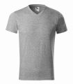 111_12 ciemnoszary melanż koszulka unisex V-neck krótki rękaw.webp