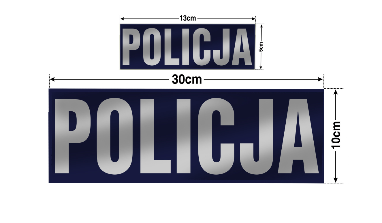 Emblematy odblaskowe dla policji