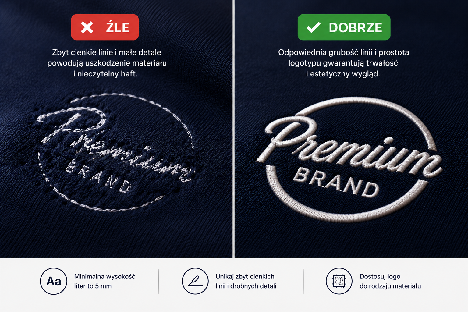 Dlaczego nie każde logo nadaje się do haftu komputerowego? Sprawdź przed złożeniem zamówienia!