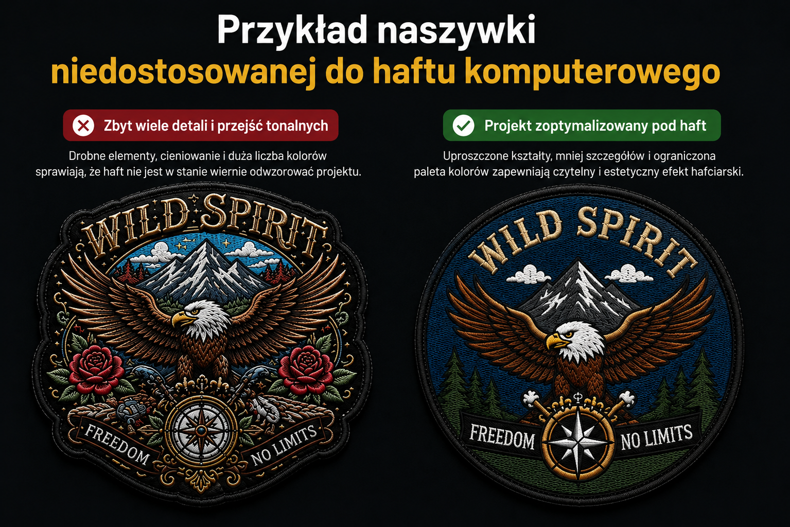Dlaczego nie każda grafika AI nadaje się na haft i naszywki?
