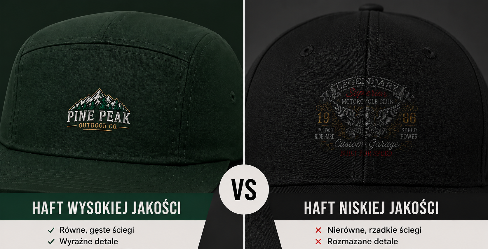 Haft komputerowy na czapkach z logo - dlaczego nie każde logo nadaje się do haftu?